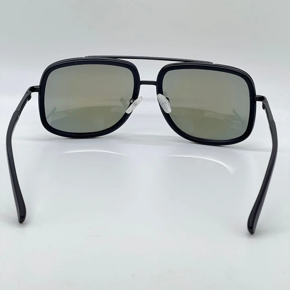 Sunglass Unisex Modern Bar‎ Color Mirror Lens Oversize Square Aviator Sunglasses